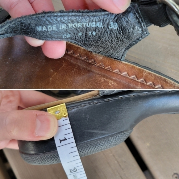 Vintage y2k Dansko Lolita Black Strappy Buckle Chunky Platform Clogs Sandals - Picture 7 of 8